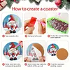 8pcs DIY Diamond Painting Coaster Kit - Christmas Gnome
