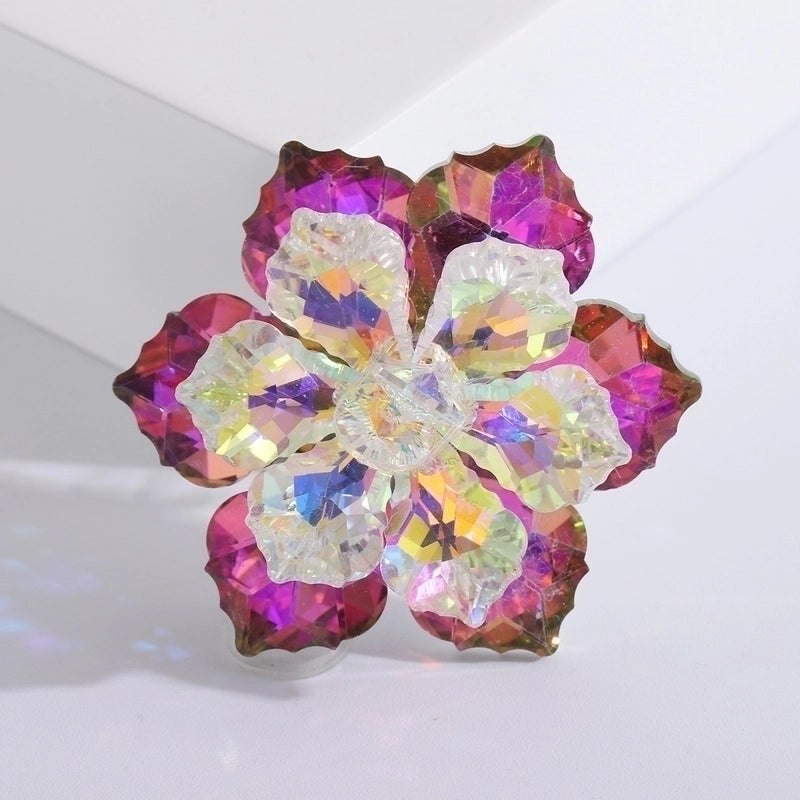 Sweet Pin Flower Alloy Inlay Artificial Crystal Women’s Brooches