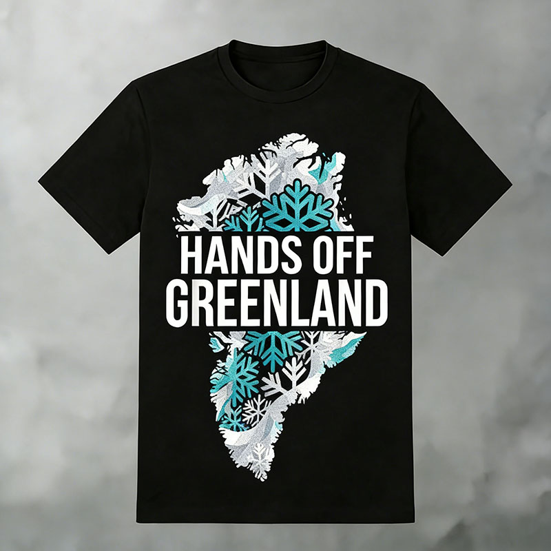 Do Not Touch The Greenland Print Comfortable Men's T-shirt. artswardrobe