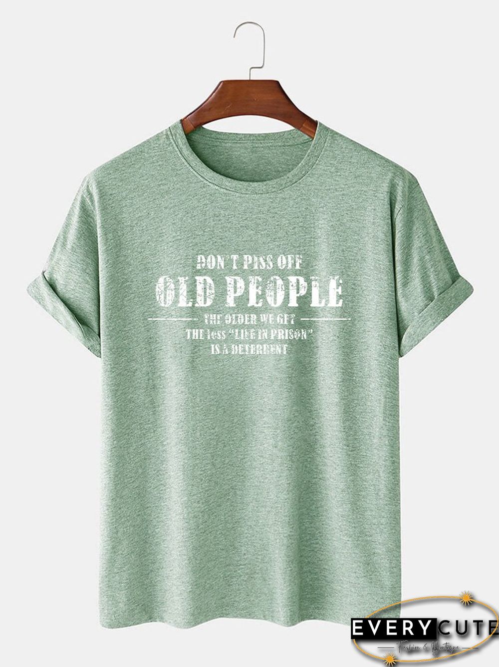 Cotton-Blend Vintage Printed Men's Fashion Print Tee