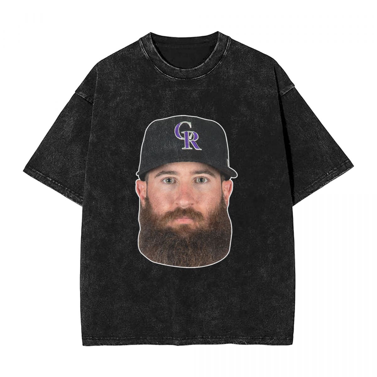 Colorado Rockies Charlie Blackmon Printed Vintage Men's Oversized T-Shirt