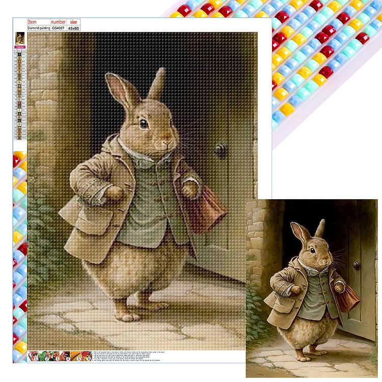 Full Square Diamond Painting - Rabbit 45*60CM