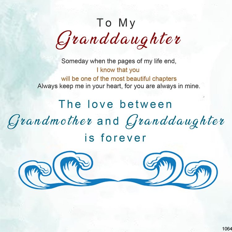 Gift Card - For Granddaughter The Love Between Grandmother and Granddaughter is Forever