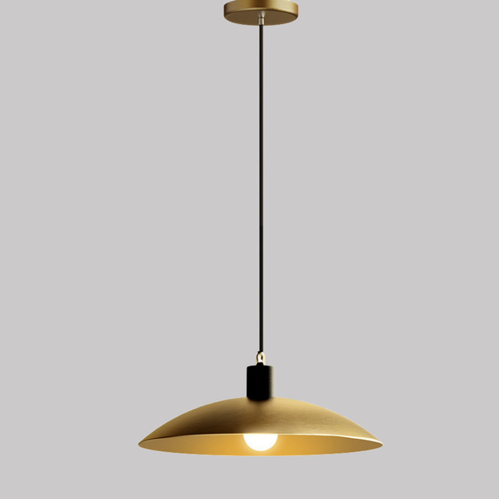 Single Head Round Brass Pendant Light
