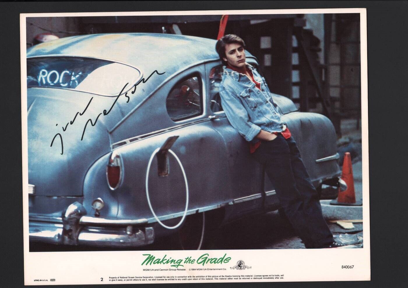 Judd Nelson - Signed Autograph Lobby Card - Making the Grade