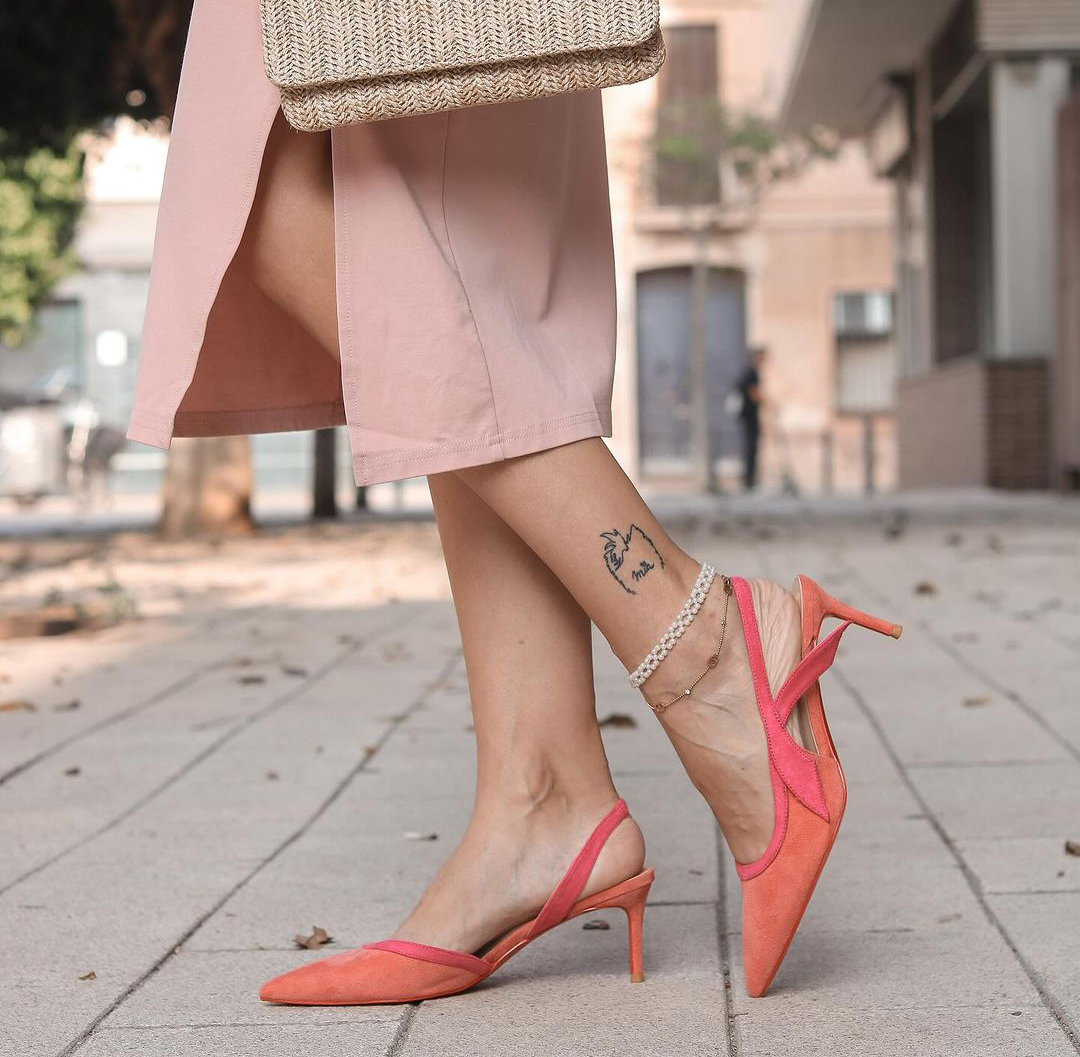 65mm Women's  Kitten Heels Pointed Toe Red Bottom Slingback Pumps Wedding Official Suede Sandals-MERUMOTE