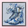 Blue And White Porcelain-Boots-11CT Stamped Cross Stitch 40*40cm/15.75*15.75in