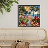 Diamond Painting-DIY Full Round Drill Abstract Beach(40*40 CM)