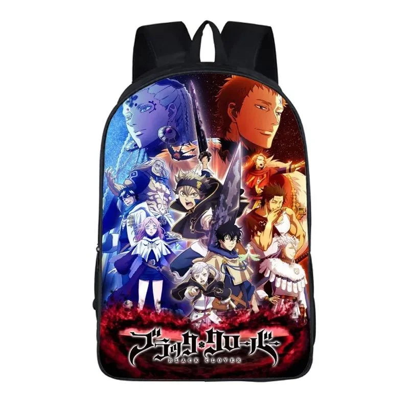 Buzzdaisy Anime Black Cover Backpack School Sports Bag 11