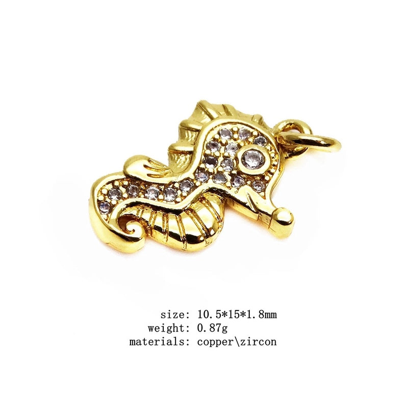 1 Piece Copper Zircon Rabbit Star Moon Pendant