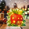 (US Local)Double Sided Special Shape Strawberry House Diamond Painting LED Light Ornaments