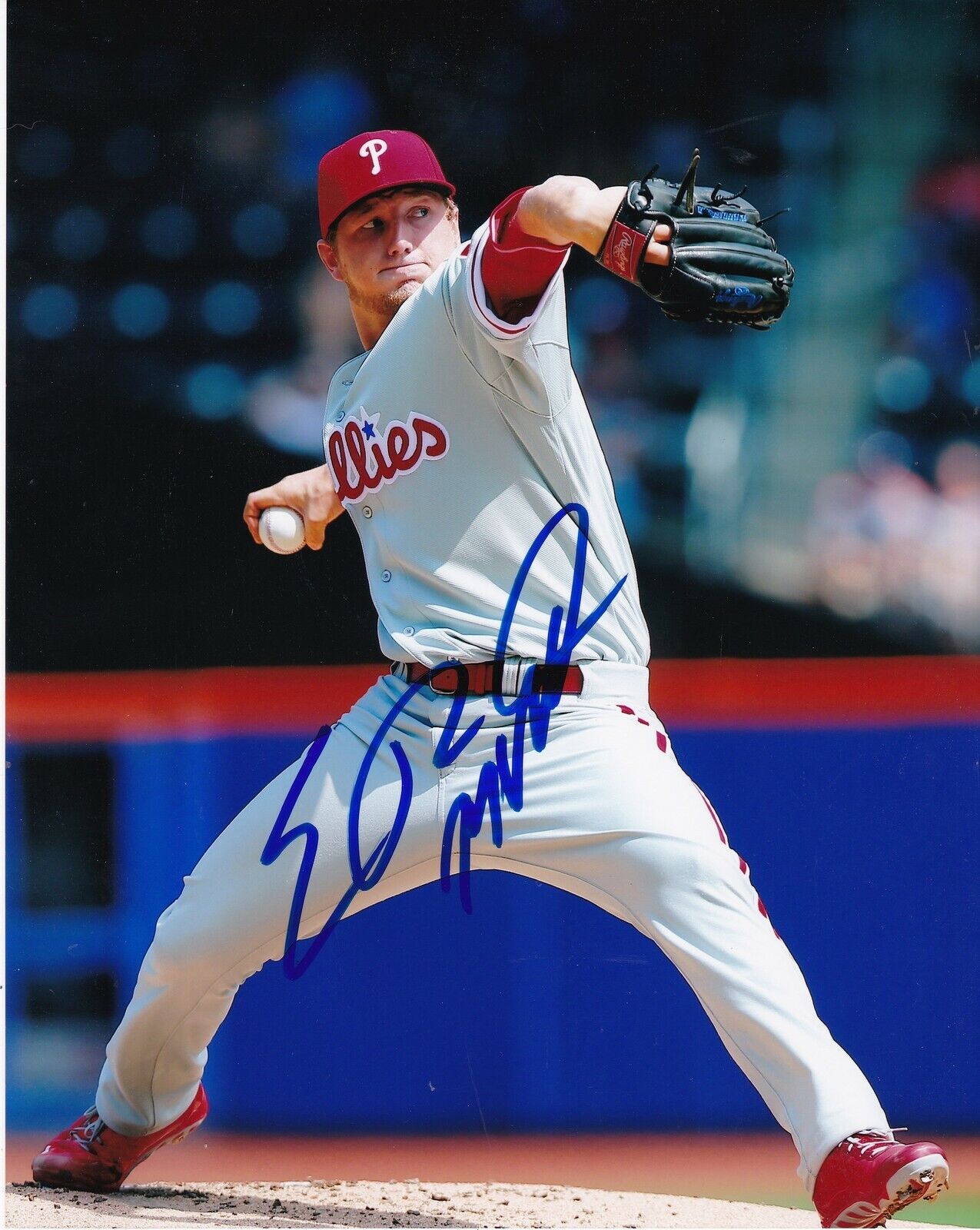 ETHAN MARTIN PHILADELPHIA PHILLIES ACTION SIGNED 8x10