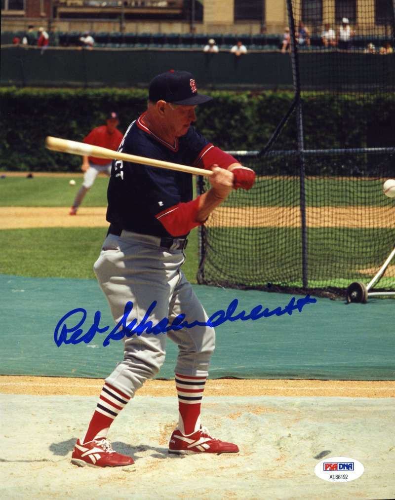 Red Schoendienst Psa Dna Cert Autograph 8x10 Original Photo Poster painting Hand Signed