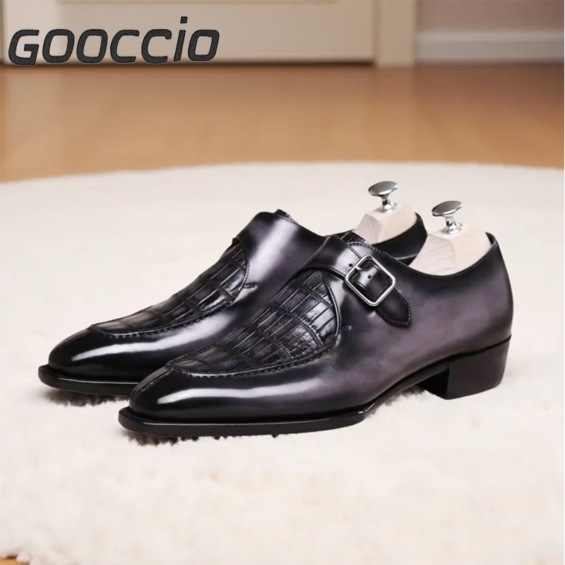 TV124 Prenium Calf-Skin Dress Shoes/Monk Shoes For Men GOOCCIO  