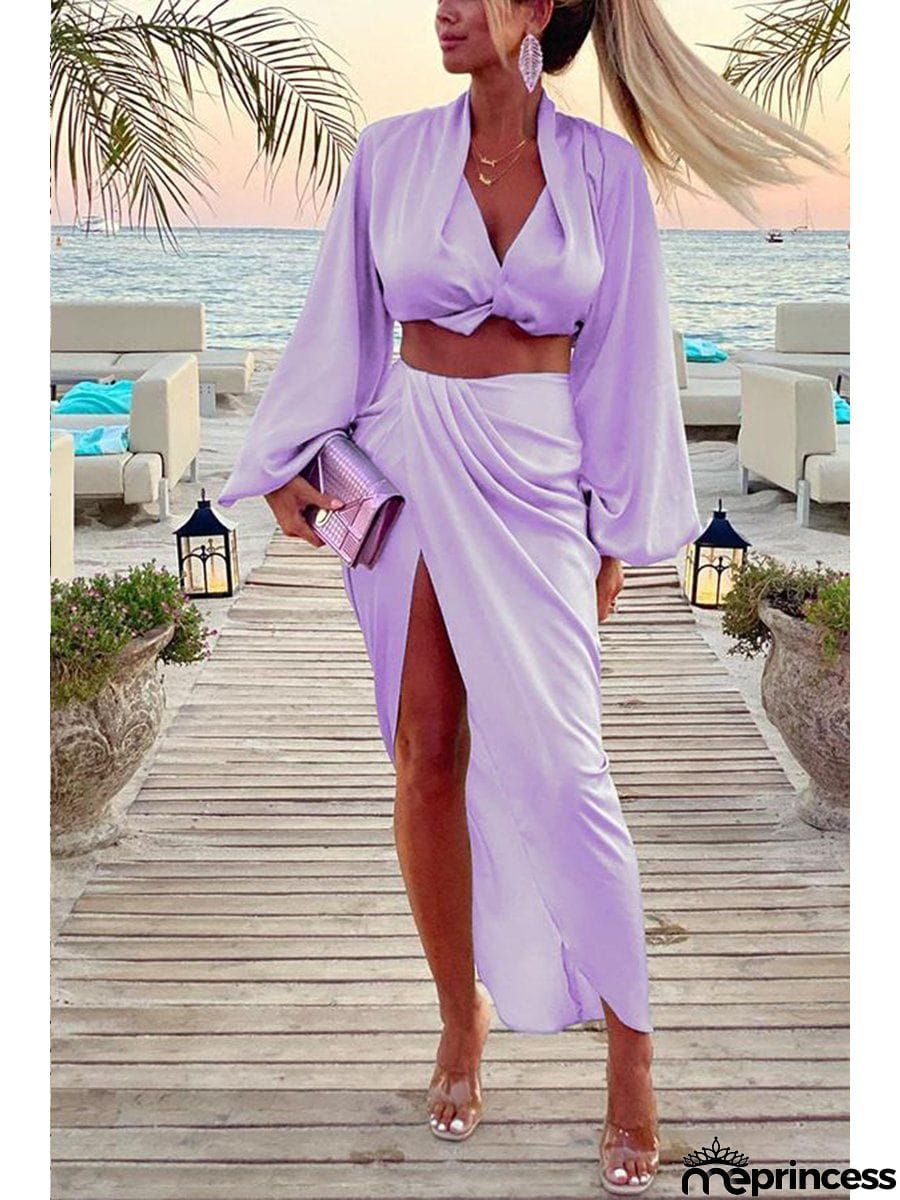 Design Sense Solid Color Suit