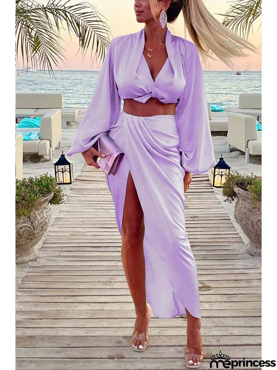 Design Sense Solid Color Suit