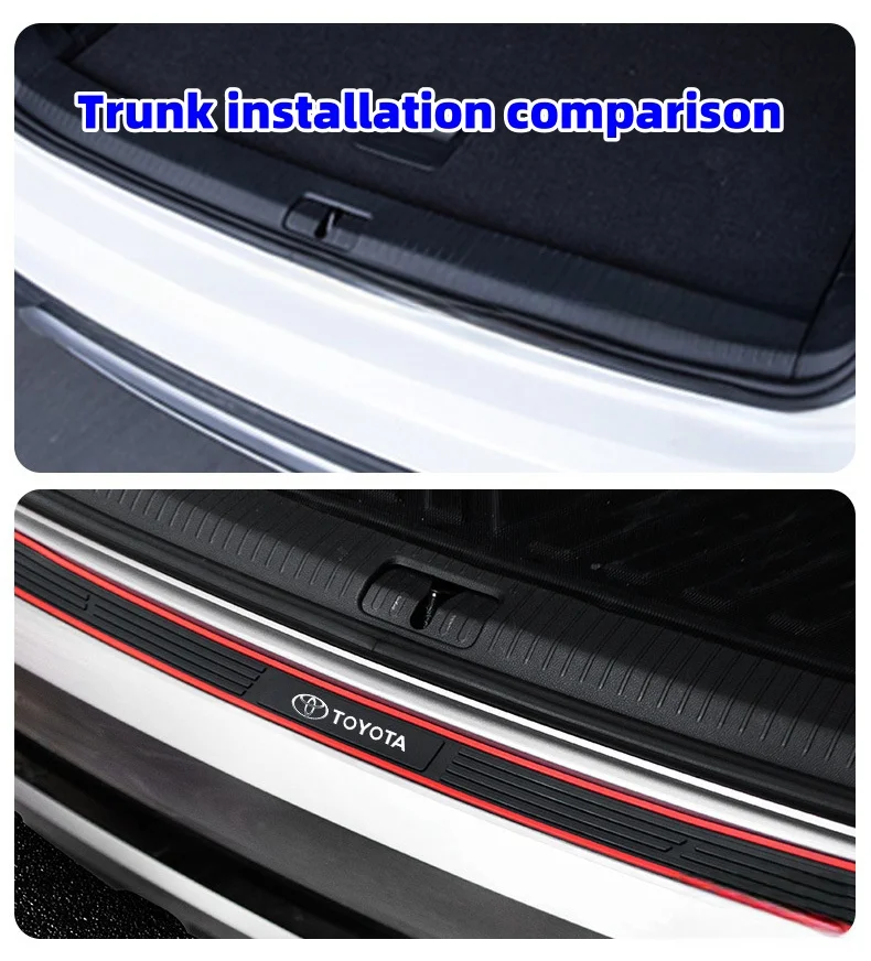 Car silicone door sill protection strip (with special car logo) 