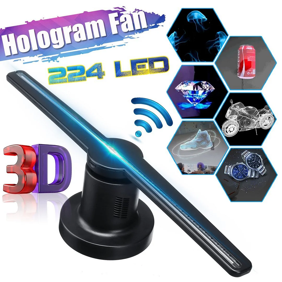3D Holographic Hologram LED Fan Projector Display Advertising Displayer Fan 224A