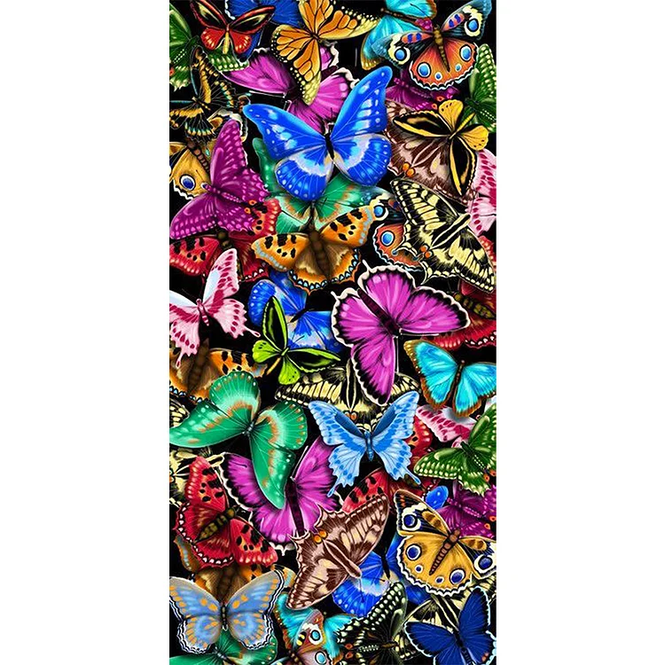 Full Round Diamond Painting - Butterflies 40*80CM