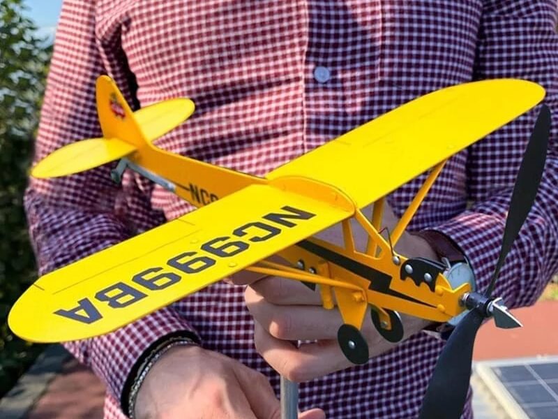 Metal Aircraft Weathervane Outdoor Roof Wind Direction Indicator