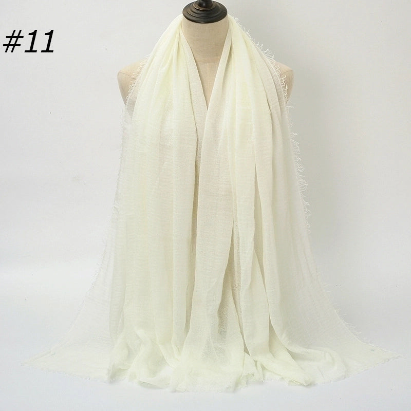 20 Pieces Fashion Solid Color Cotton Pashmina Scarves