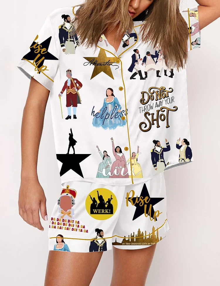 Women's Hamilton The Musical Inspired Tour Print Pajama Set