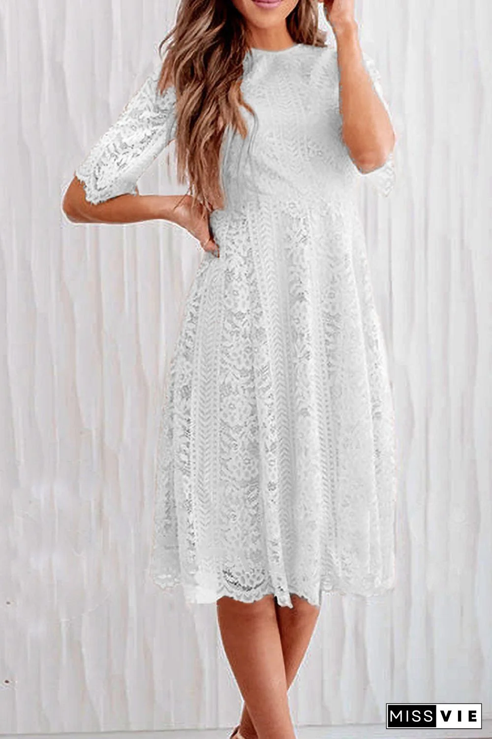 Promise In My Heart Lace Midi Dress