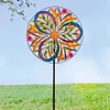 Colorful Tail Feathers Dual-Rotor Metal Wind Spinner
