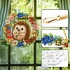 Diamond Painting Kit Hedgehog Mushroom Floral Wreath 9.45x9.45in