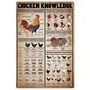 Farm Chicken Knowledge  - Vintage Metal Signs(8*12Inch/12*16Inch) - Chicken
