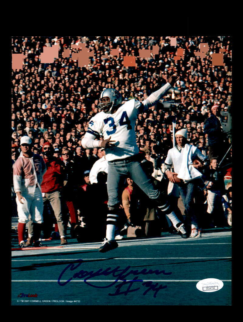 Cornell Green JSA Coa Autograph 8x10 Signed Photo Poster painting Cowboys