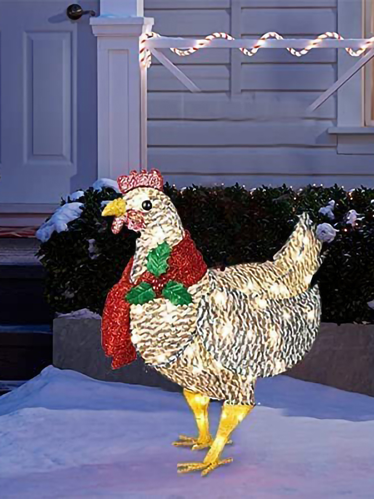Rooster Garden Art Ornament Modeling Christmas Path Yard Home Decorations от Cesdeals WW