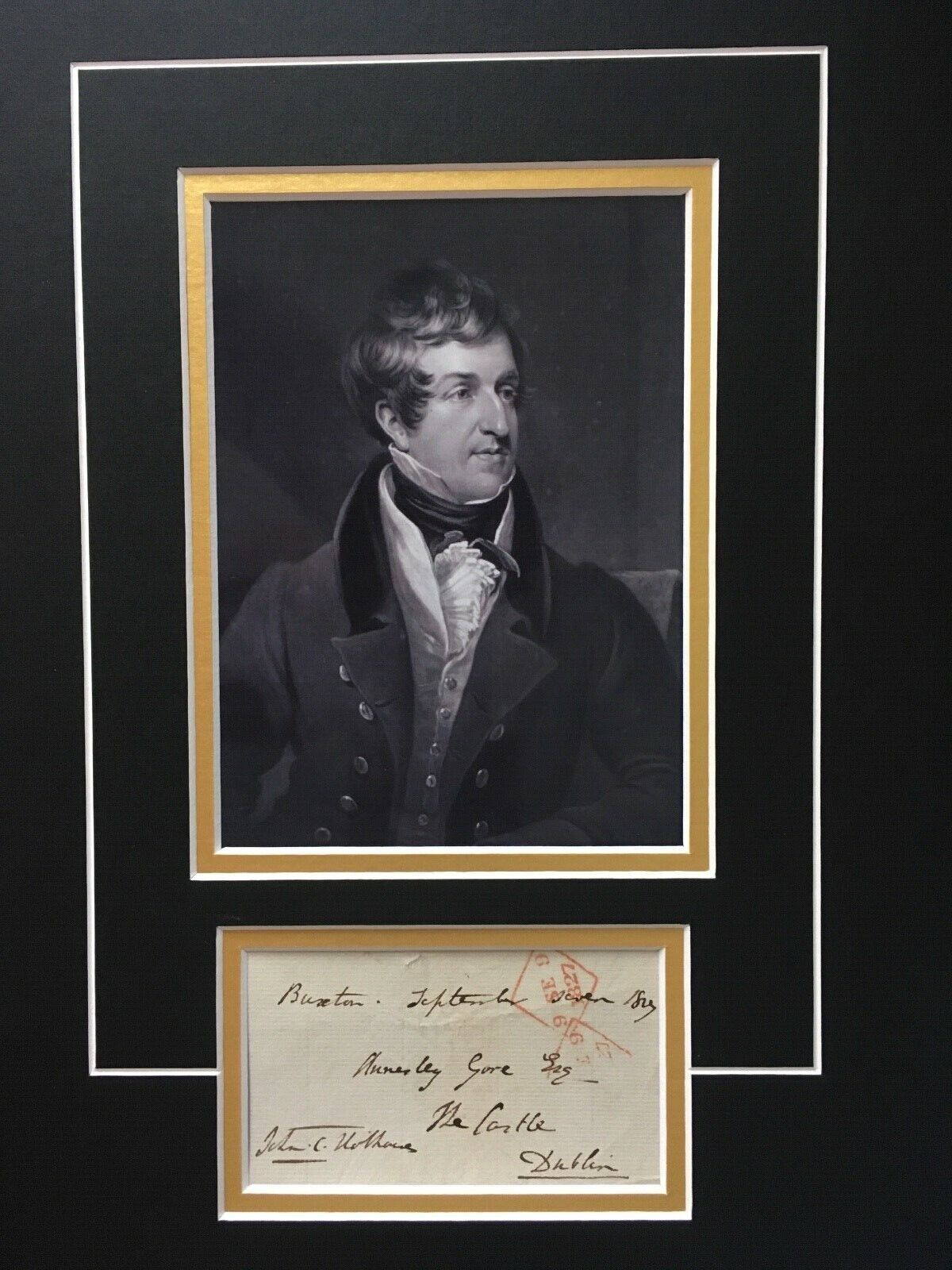 JOHN CAM HOBHOUSE - POLITICIAN & FRIEND OF BYROM - SUPERB SIGNED Photo Poster painting DISPLAY