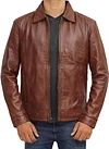 Decrum Mens Leather Jacket - Real Lambskin Classic Vintage Style Leather Jackets For Men