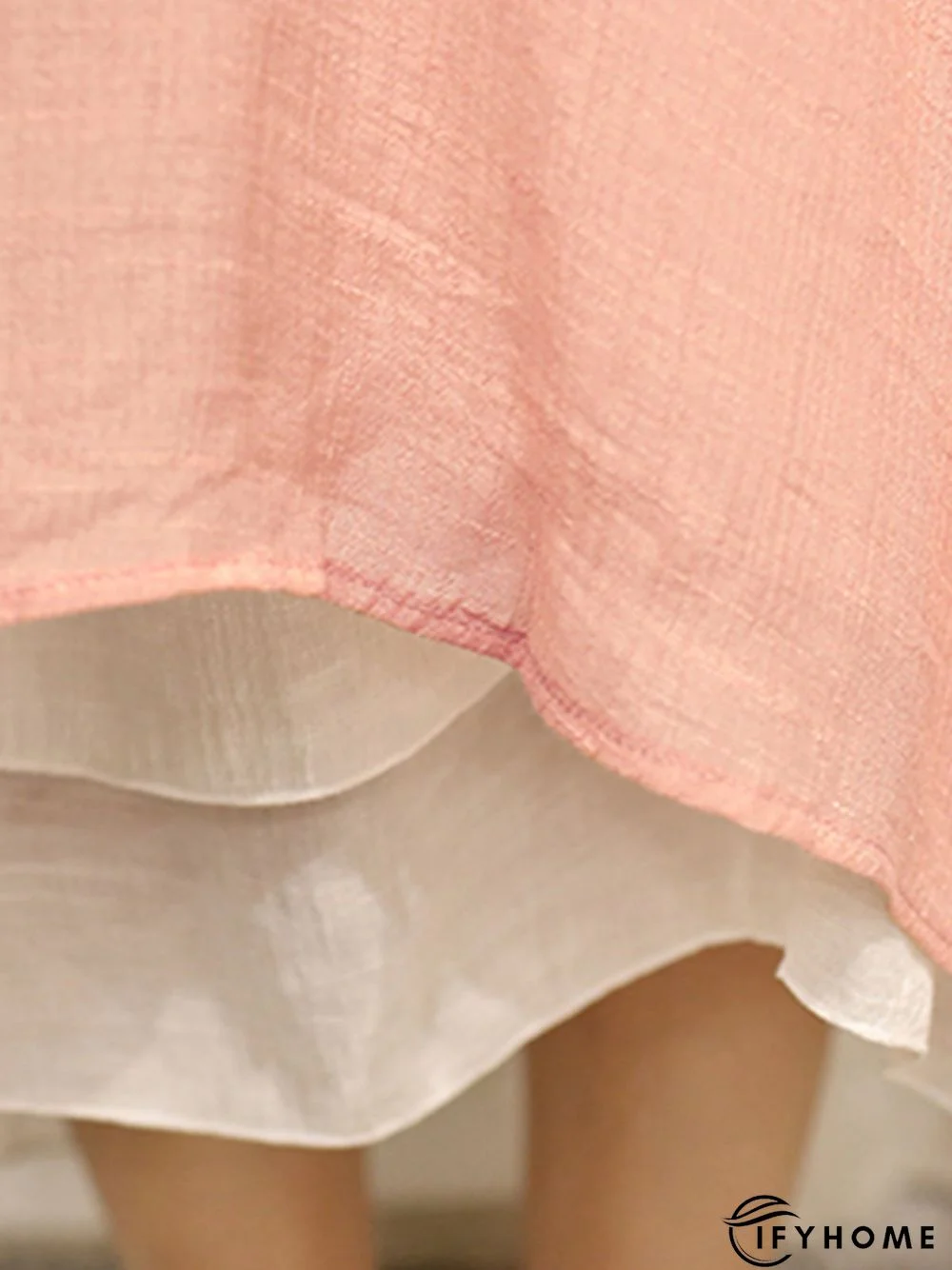 Casual Crew Neck Two Piece Buttoned Casual Dress | IFYHOME