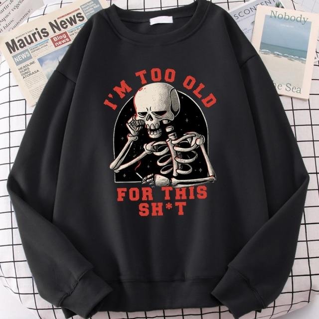 Unisex Oversized Skeleton Sweatshirt