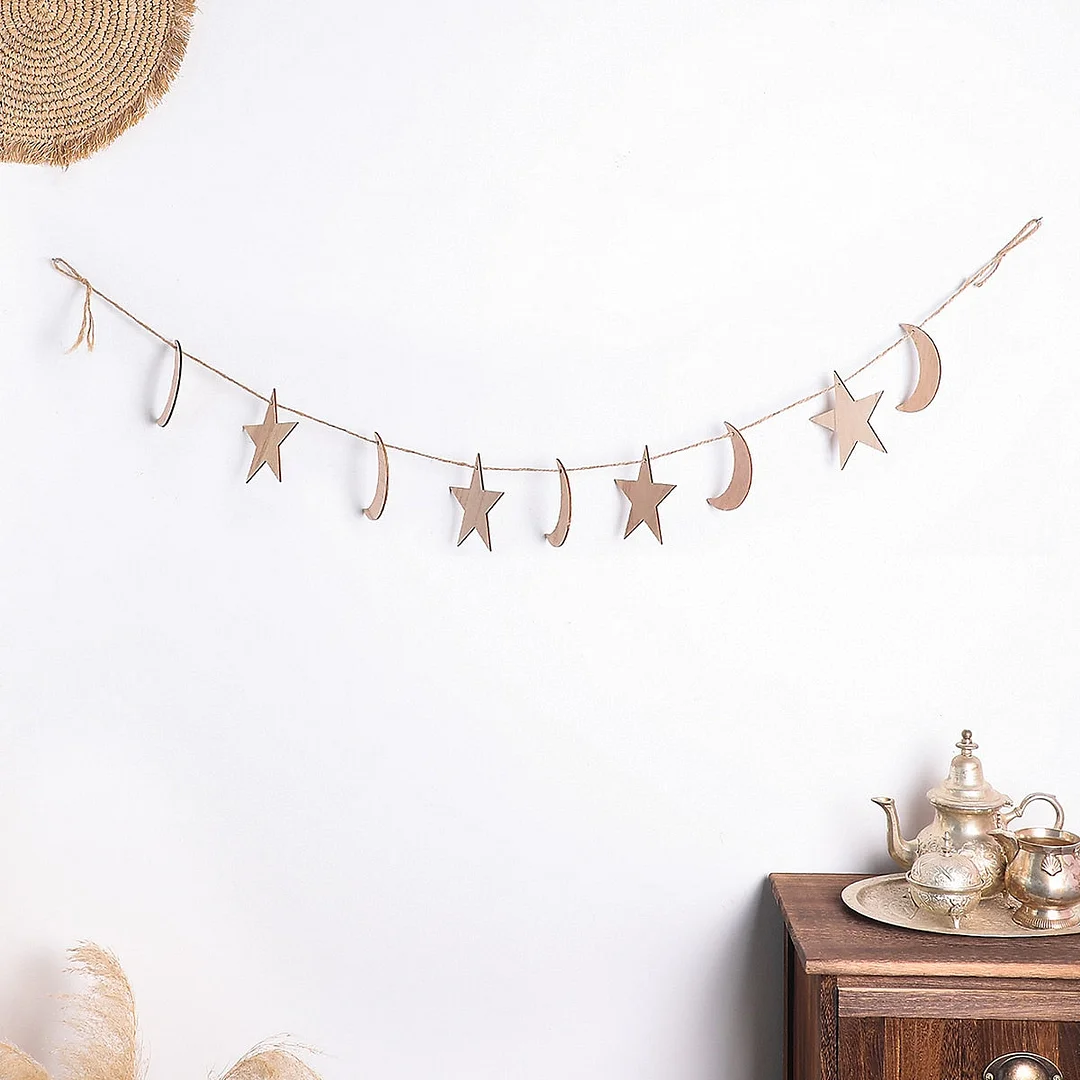 Moon Phase Wall Hanging Boho Home Decor Modern Celestial Phases Decoration Art Wall Decor for Bedroom, Living Room Gift