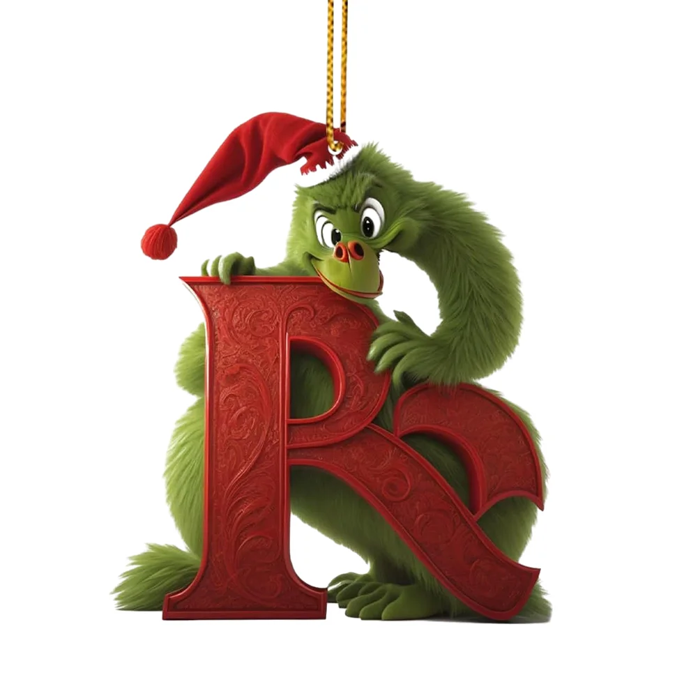 Christmas Acrylic Grinch Xmas Tree Hanging Ornament Hanging Green Monster Decor