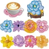 8pcs/set Diamond Painting Bouquet Coaster Cup Cushion Home Decor