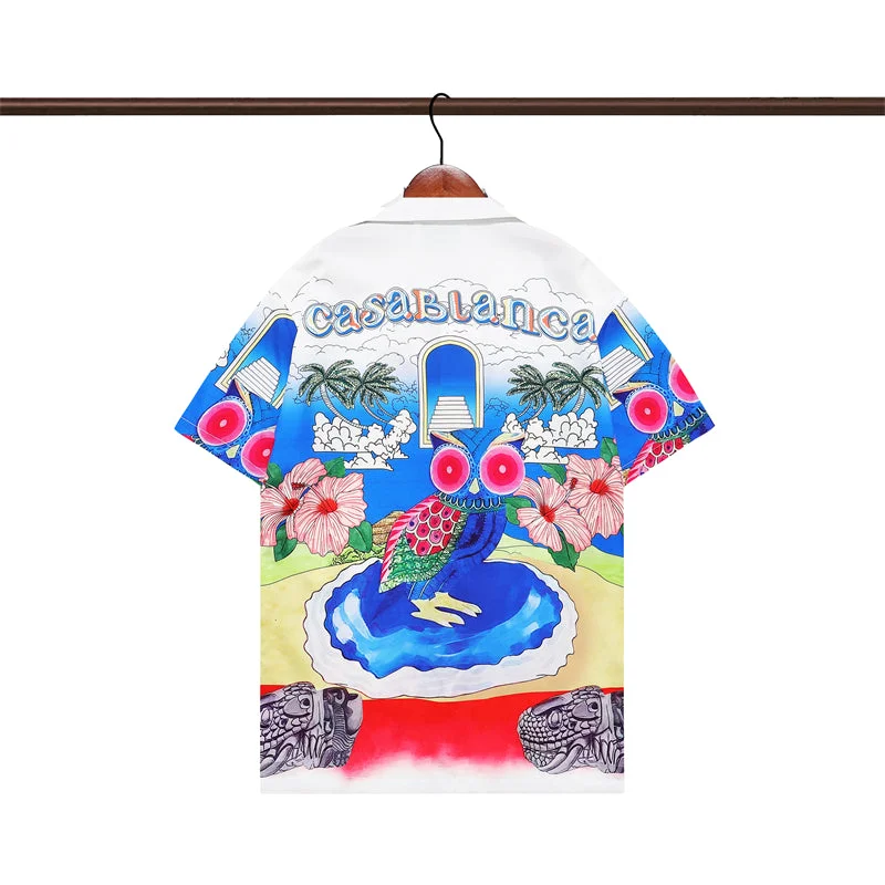 Casablanca 2023 new silk short-sleeved shirt