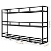 [US Local Warehouse] Bar Liquor Bottle Display Shelf Wall-Mounted Wine Storage Rack Home Glass Holder