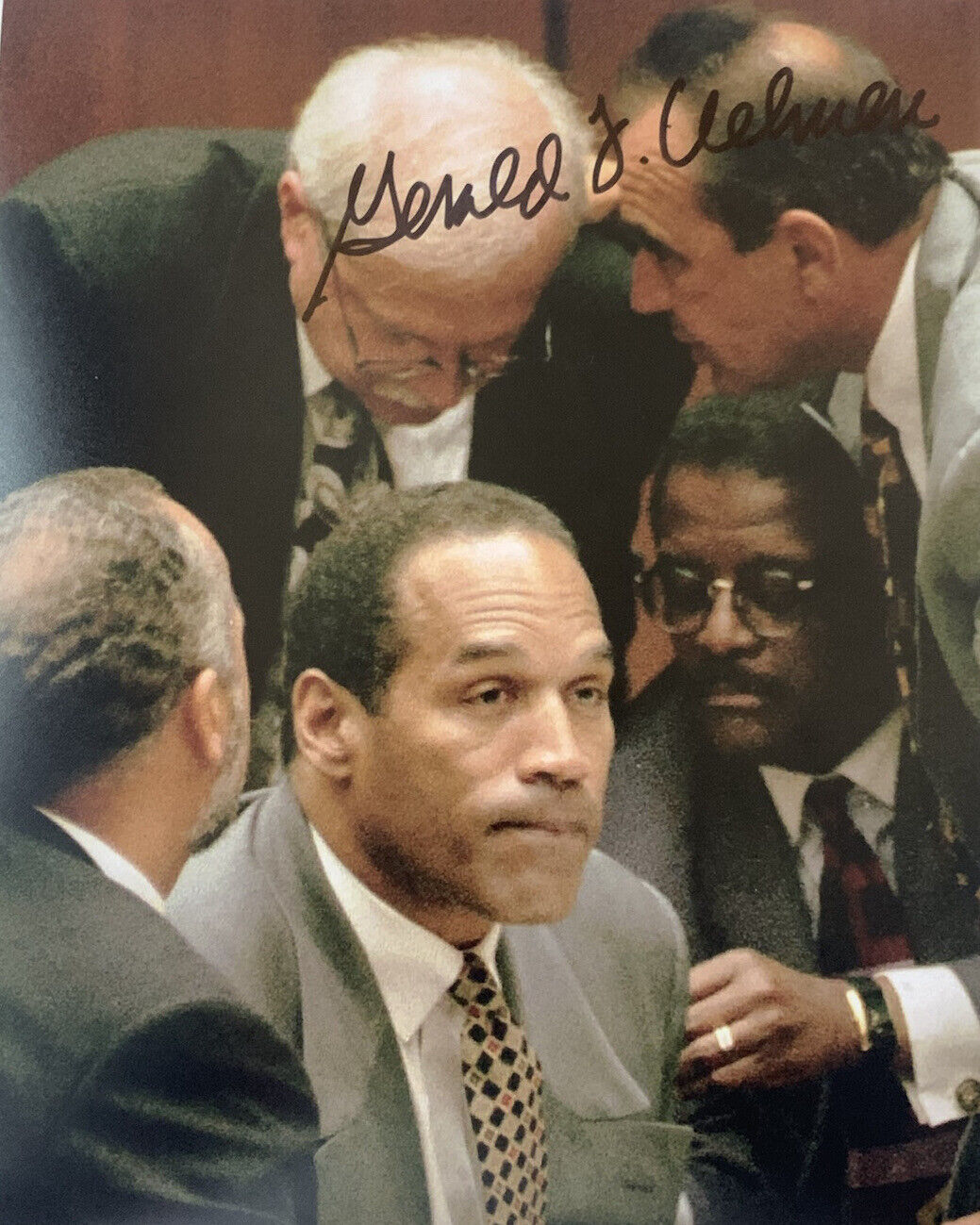 GERALD UELMEN HAND SIGNED 8x10 Photo Poster painting OJ SIMPSONS LAWYER DREAM TEAM AUTOGRAPH