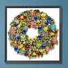 >SALE<5D DIY Partial Special Shaped Drill Diamond Painting Xmas Wreath Kit 30x30cm