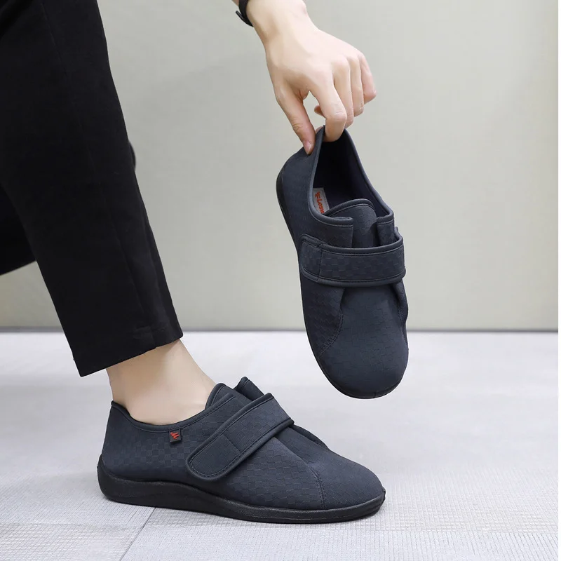 Unisex Adjustable Breathable Widened High Instep Arches Casual Shoes For Diabetes Elderly
