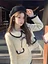 Jackets Korean Peter Pan Collar Single Breasted Long Sleeve Elegant Sweet Contrast Color Outerwear Women Y2k Short Coats
