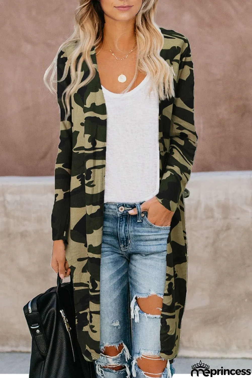 Print Long Cardigan