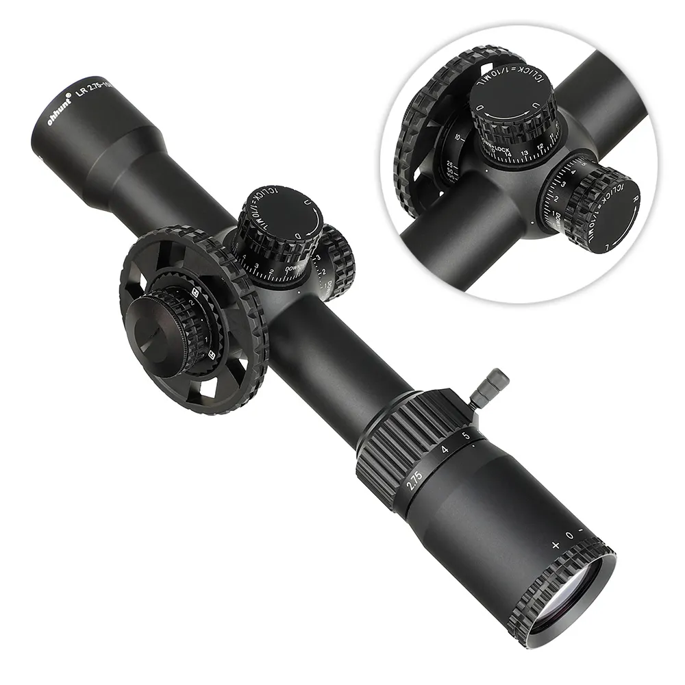 ohhunt&reg; LR 2.75-15X32 SFIR Scope,Side Parallax,Glass Etched Reticle,Red Illumination,Turrets Lock