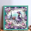 Girl Under Eiffel Tower-11CT Stamped Cross Stitch 40*40cm/15.75*15.75in tapestrymarket