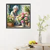 Diamond Painting-DIY Full Round Drill Garden Old Lady