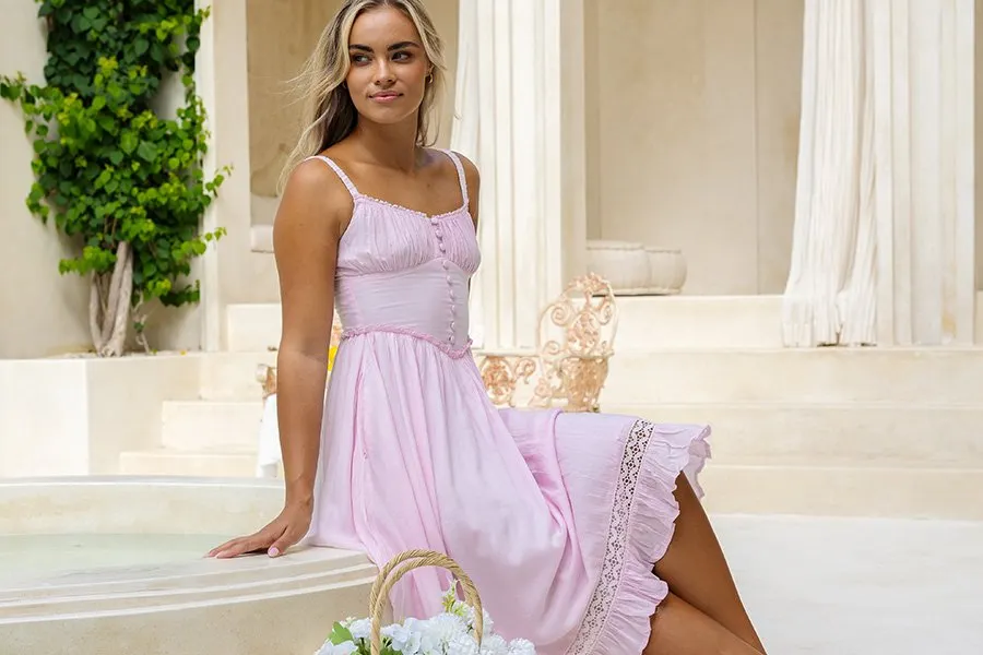 Rose Midi Dress styled in context